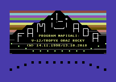 Familiada 2018 wydana przez Tropyx - plansza z intra