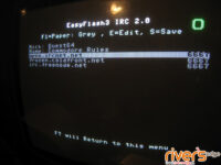 Wybór serwera IRC z poziomu Commodore 64